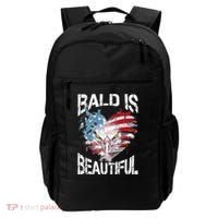 Bald Is Beautiful 4th Of July Independence Day America Eagle Backpack thumb 0