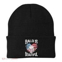 Bald Is Beautiful 4th Of July Independence Day America Eagle Beanie thumb 0