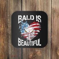 Bald Is Beautiful 4th Of July Independence Day America Eagle Coaster thumb 0