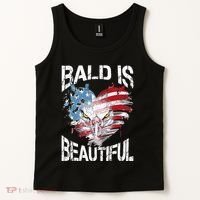 Bald Is Beautiful 4th Of July Independence Day America Eagle Tank Top thumb 2