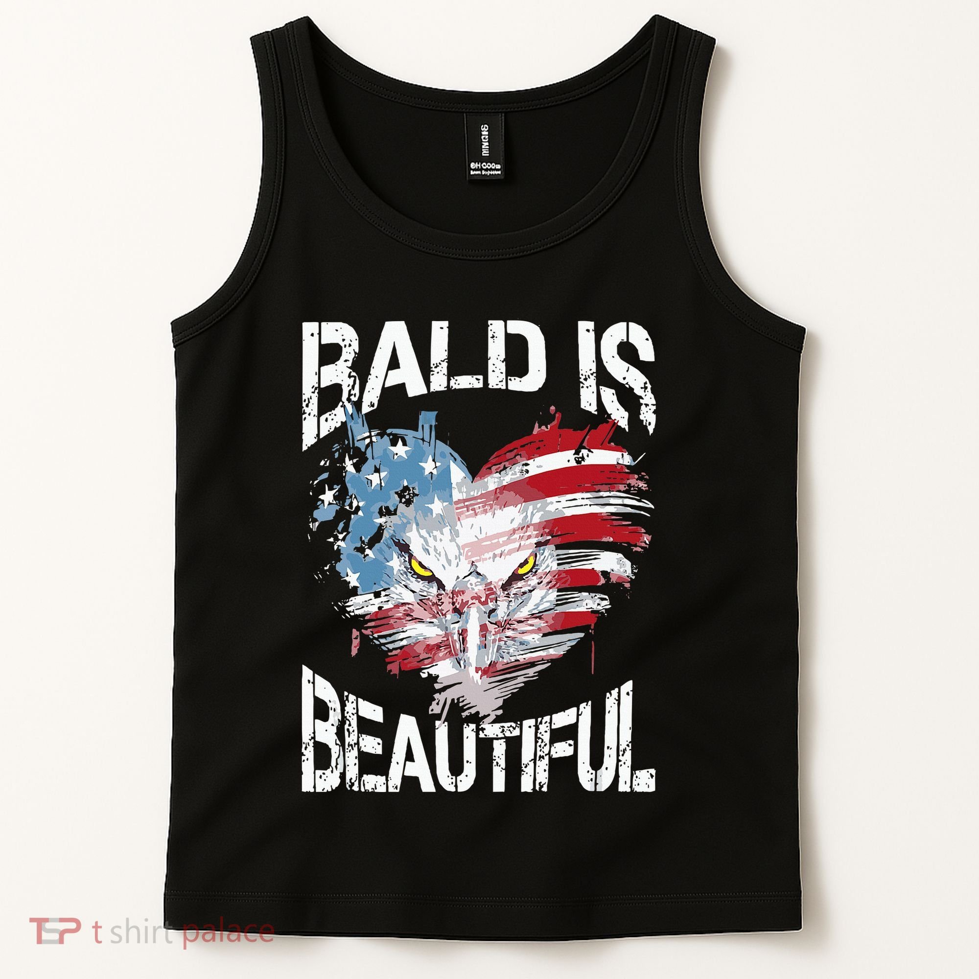 Bald Is Beautiful 4th Of July Independence Day America Eagle Tank Top