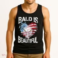 Bald Is Beautiful 4th Of July Independence Day America Eagle Tank Top thumb 3