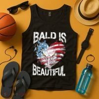 Bald Is Beautiful 4th Of July Independence Day America Eagle Tank Top thumb 4