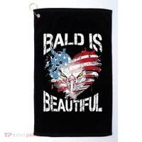 Bald Is Beautiful 4th Of July Independence Day America Eagle Golf Towel thumb 0