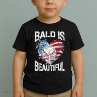 Bald Is Beautiful 4th Of July Independence Day America Eagle Toddler T-Shirt thumb 2