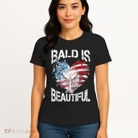 Bald Is Beautiful 4th Of July Independence Day America Eagle Women's T-Shirt thumb 4