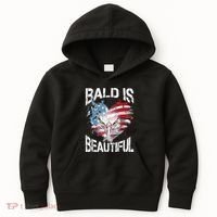 Bald Is Beautiful 4th Of July Independence Day America Eagle Kids Hoodie thumb 0