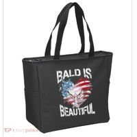 Bald Is Beautiful 4th Of July Independence Day America Eagle Tote Bag thumb 2
