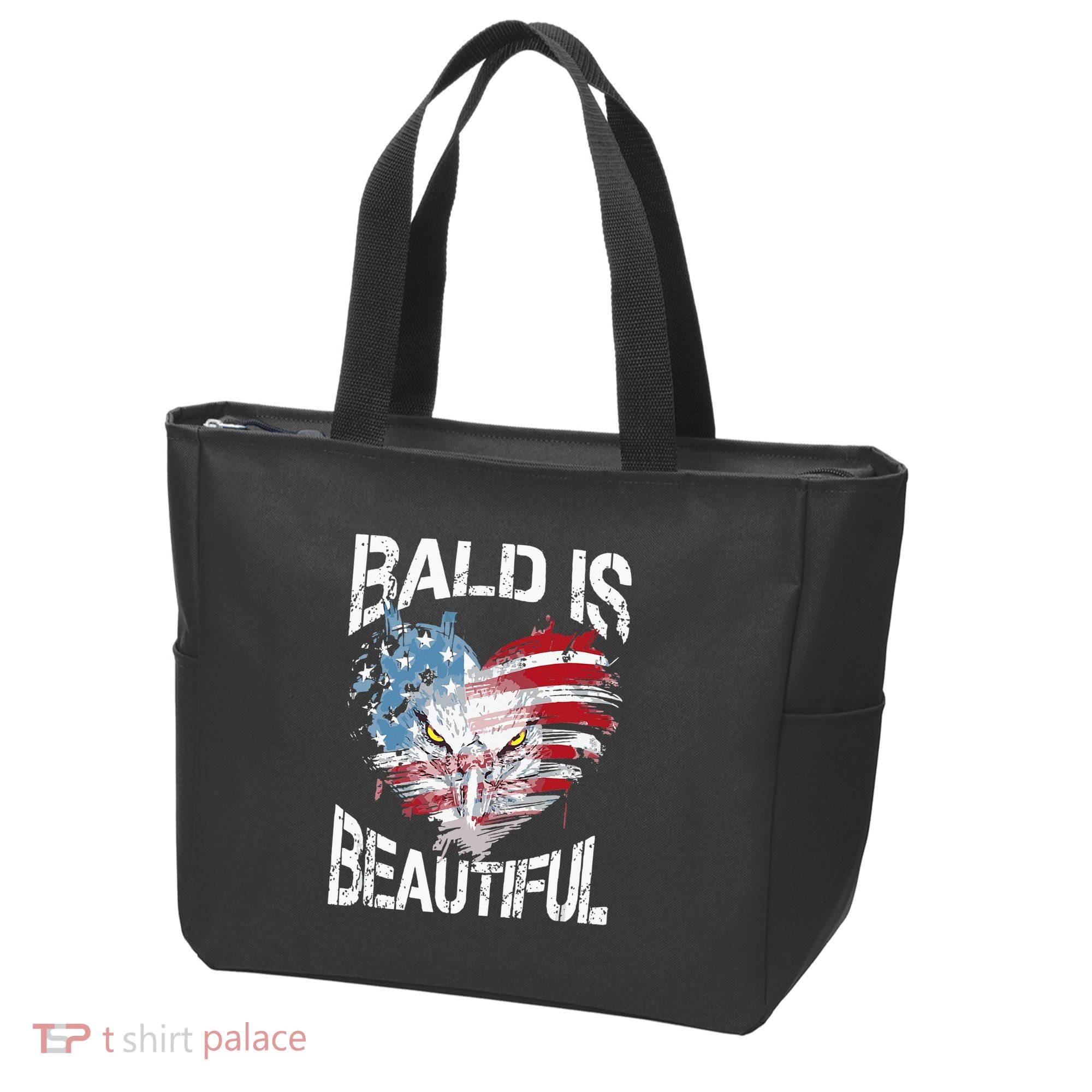 Bald Is Beautiful 4th Of July Independence Day America Eagle Tote Bag