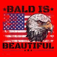 Bald Is Beautiful 4th Of July Independence Day America Eagle Santa Hat thumb 1