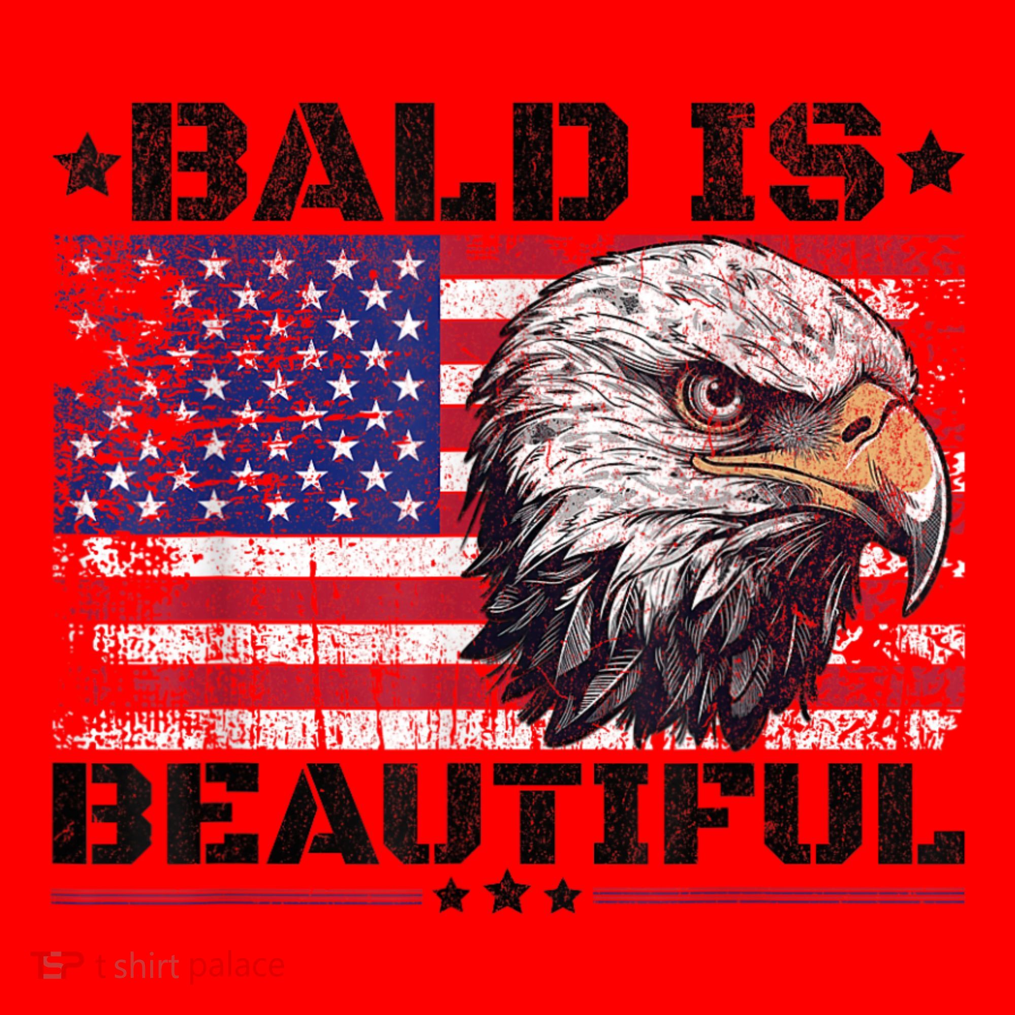 Bald Is Beautiful 4th Of July Independence Day America Eagle Santa Hat