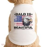 Bald Is Beautiful 4th Of July Independence Day America Eagle Doggie Tank thumb 0