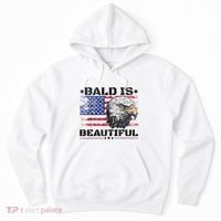 Bald Is Beautiful 4th Of July Independence Day America Eagle Hoodie thumb 0