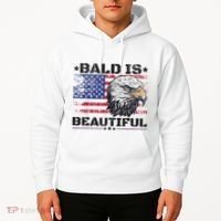Bald Is Beautiful 4th Of July Independence Day America Eagle Hoodie thumb 2
