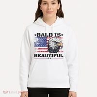 Bald Is Beautiful 4th Of July Independence Day America Eagle Hoodie thumb 5