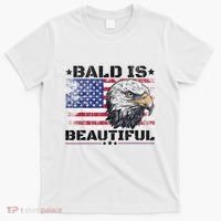 Bald Is Beautiful 4th Of July Independence Day America Eagle T-Shirt thumb 0