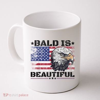 Bald Is Beautiful 4th Of July Independence Day America Eagle Coffee Mug