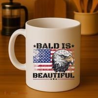 Bald Is Beautiful 4th Of July Independence Day America Eagle Coffee Mug thumb 4