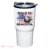 Bald Is Beautiful 4th Of July Independence Day America Eagle Tumbler thumb 0
