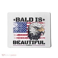 Bald Is Beautiful 4th Of July Independence Day America Eagle Mousepad thumb 0