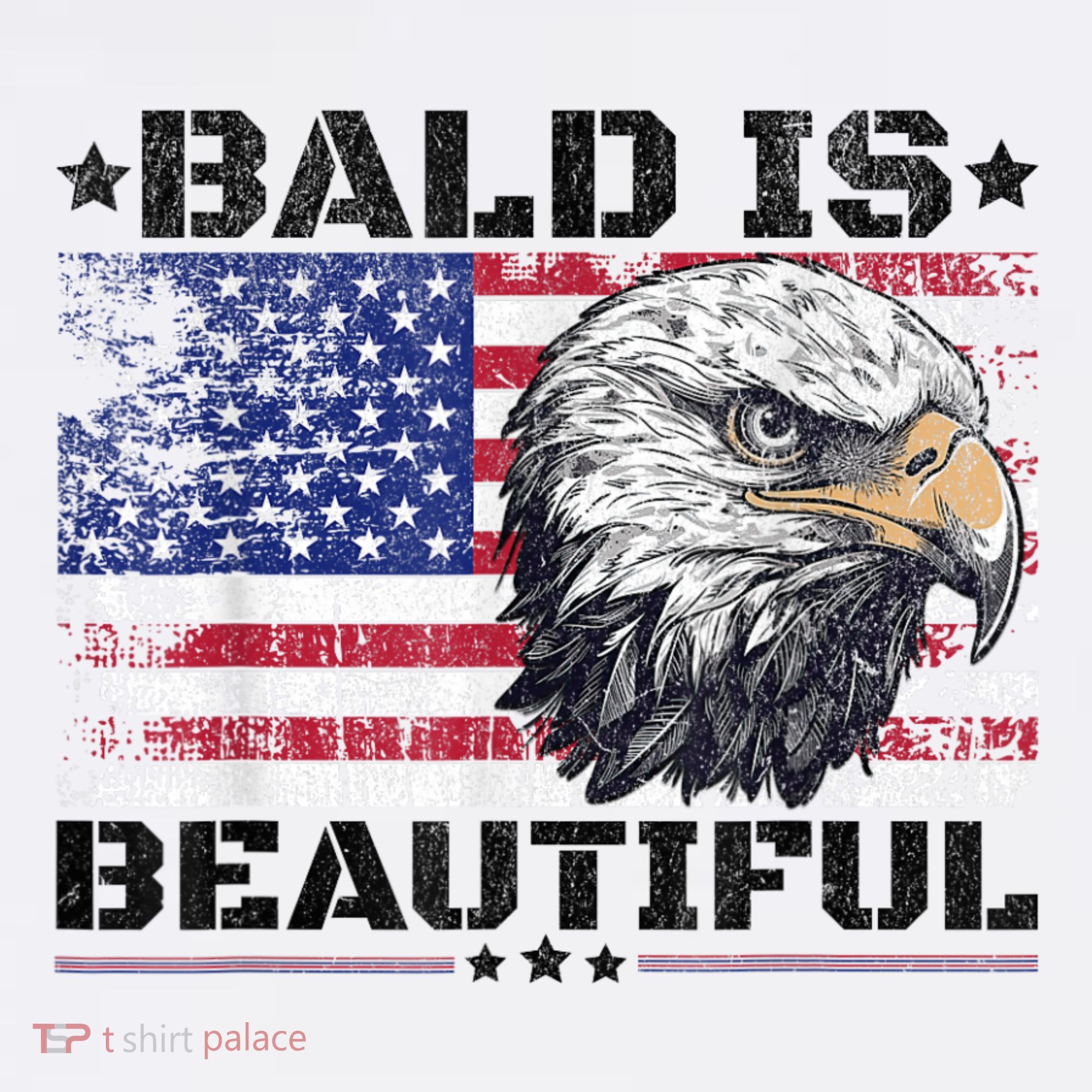 Bald Is Beautiful 4th Of July Independence Day America Eagle Women's Tank Top