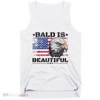 Bald Is Beautiful 4th Of July Independence Day America Eagle Tank Top thumb 0