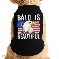 Bald Is Beautiful 4th Of July Independence Day Bald Eagle Doggie Tank thumb 0