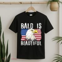 Bald Is Beautiful 4th Of July Independence Day Bald Eagle T-Shirt thumb 2