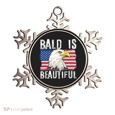 Bald Is Beautiful 4th Of July Independence Day Bald Eagle Ornament