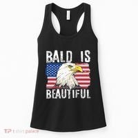 Bald Is Beautiful 4th Of July Independence Day Bald Eagle Women's Tank Top thumb 0