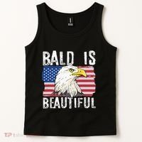 Bald Is Beautiful 4th Of July Independence Day Bald Eagle Tank Top thumb 2
