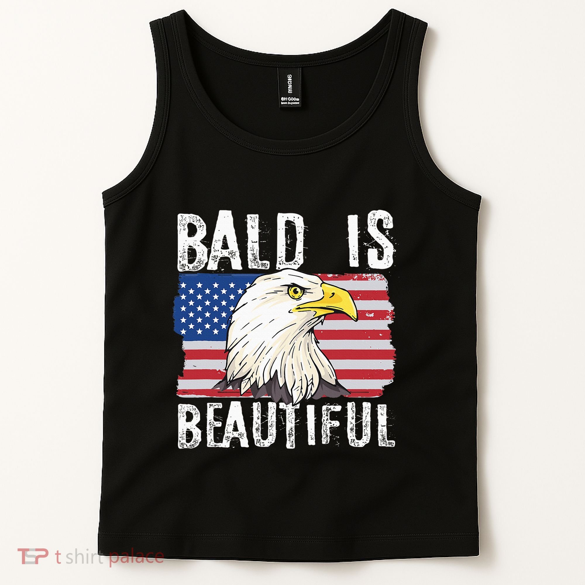 Bald Is Beautiful 4th Of July Independence Day Bald Eagle Tank Top