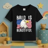 Bald Is Beautiful 4th Of July Independence Day Bald Eagle Toddler T-Shirt thumb 3