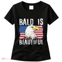 Bald Is Beautiful 4th Of July Independence Day Bald Eagle Women's T-Shirt thumb 0