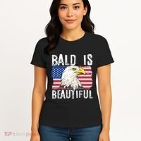 Bald Is Beautiful 4th Of July Independence Day Bald Eagle Women's T-Shirt thumb 4