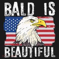Bald Is Beautiful 4th Of July Independence Day Bald Eagle Women's T-Shirt thumb 6