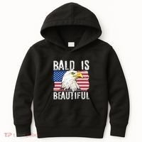 Bald Is Beautiful 4th Of July Independence Day Bald Eagle Kids Hoodie thumb 0