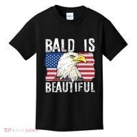 Bald Is Beautiful 4th Of July Independence Day Bald Eagle Kids T-Shirt thumb 0
