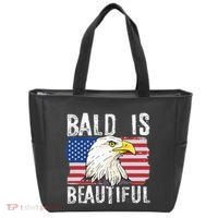Bald Is Beautiful 4th Of July Independence Day Bald Eagle Tote Bag thumb 0