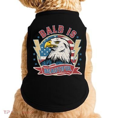 Bald Is Beautiful 4th Of July Independence Day Doggie Tank