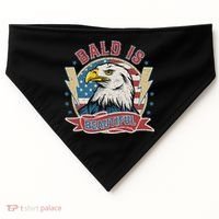 Bald Is Beautiful 4th Of July Independence Day USA-Made Doggie Bandana thumb 0