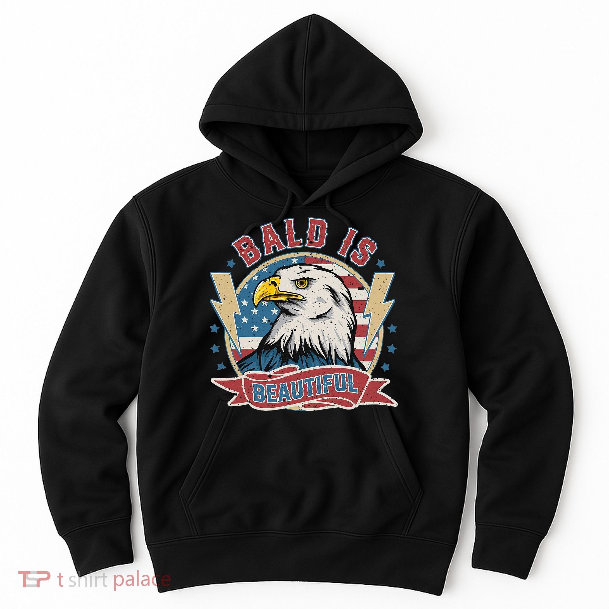Bald Is Beautiful 4th Of July Independence Day Hoodie
