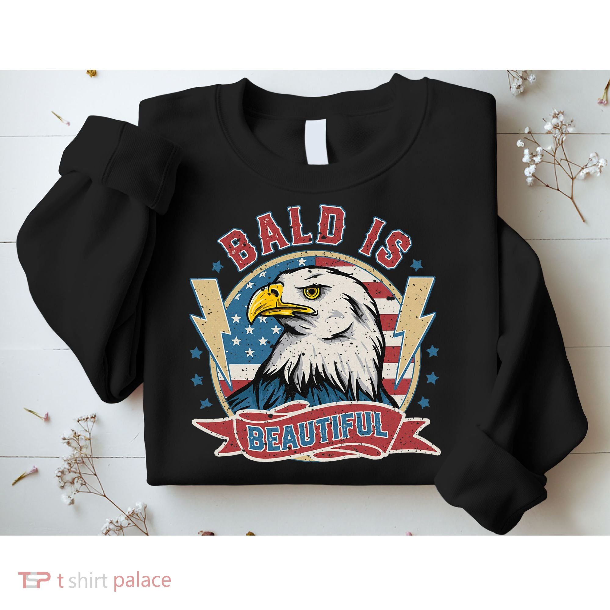 Bald Is Beautiful 4th Of July Independence Day Sweatshirt
