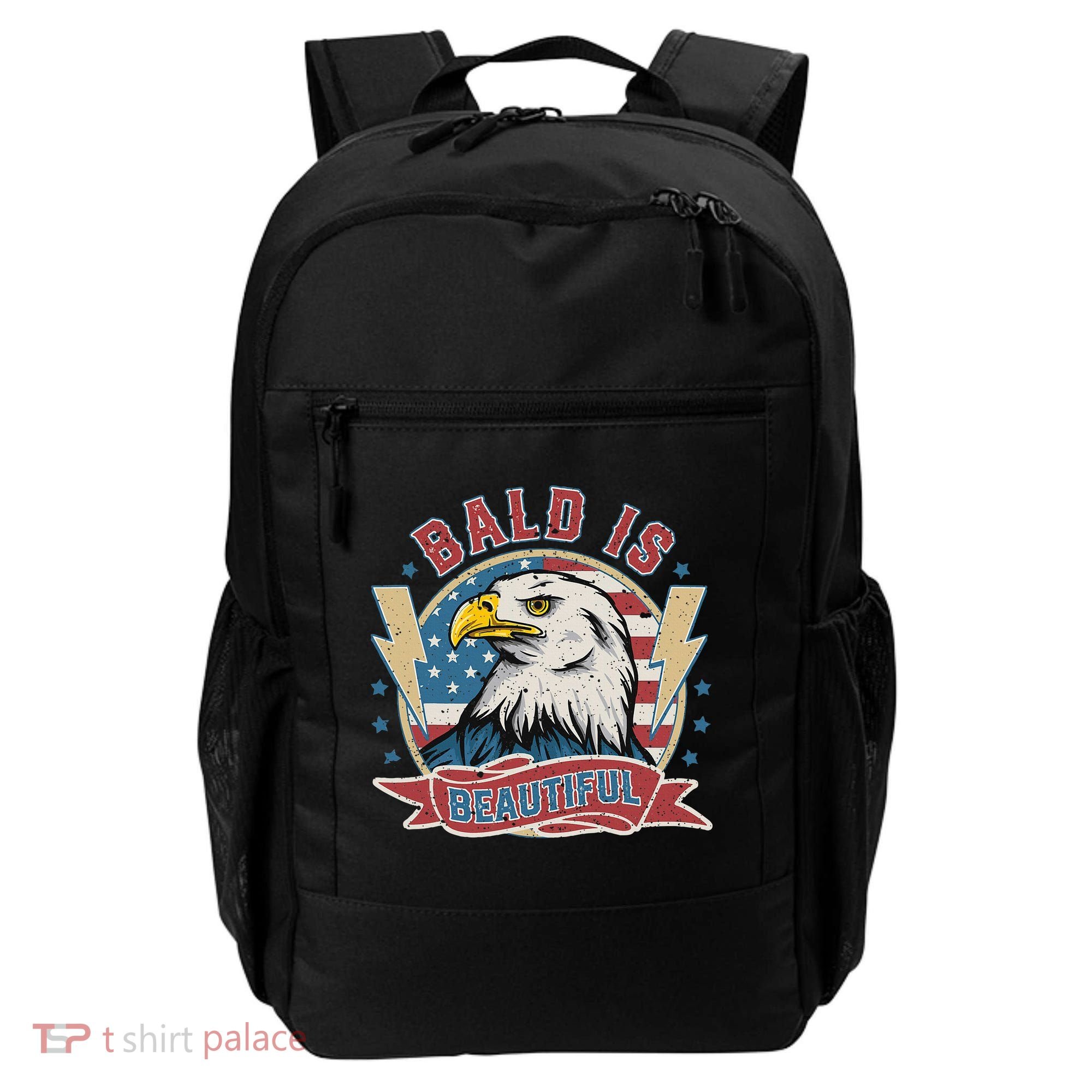 Bald Is Beautiful 4th Of July Independence Day Backpack