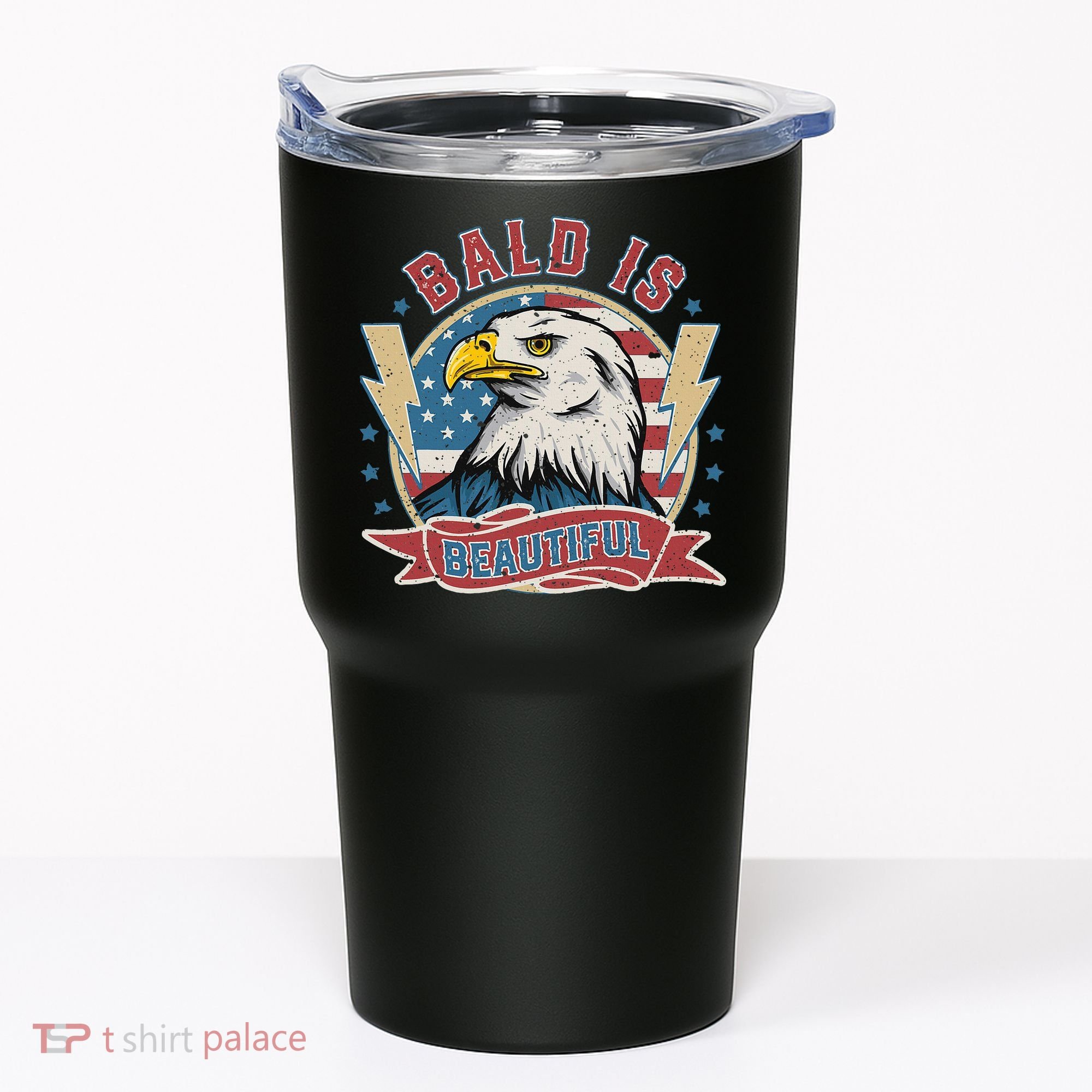 Bald Is Beautiful 4th Of July Independence Day Tumbler