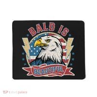 Bald Is Beautiful 4th Of July Independence Day Mousepad thumb 0
