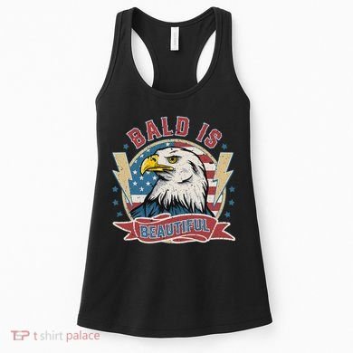 Bald Is Beautiful 4th Of July Independence Day Women's Tank Top