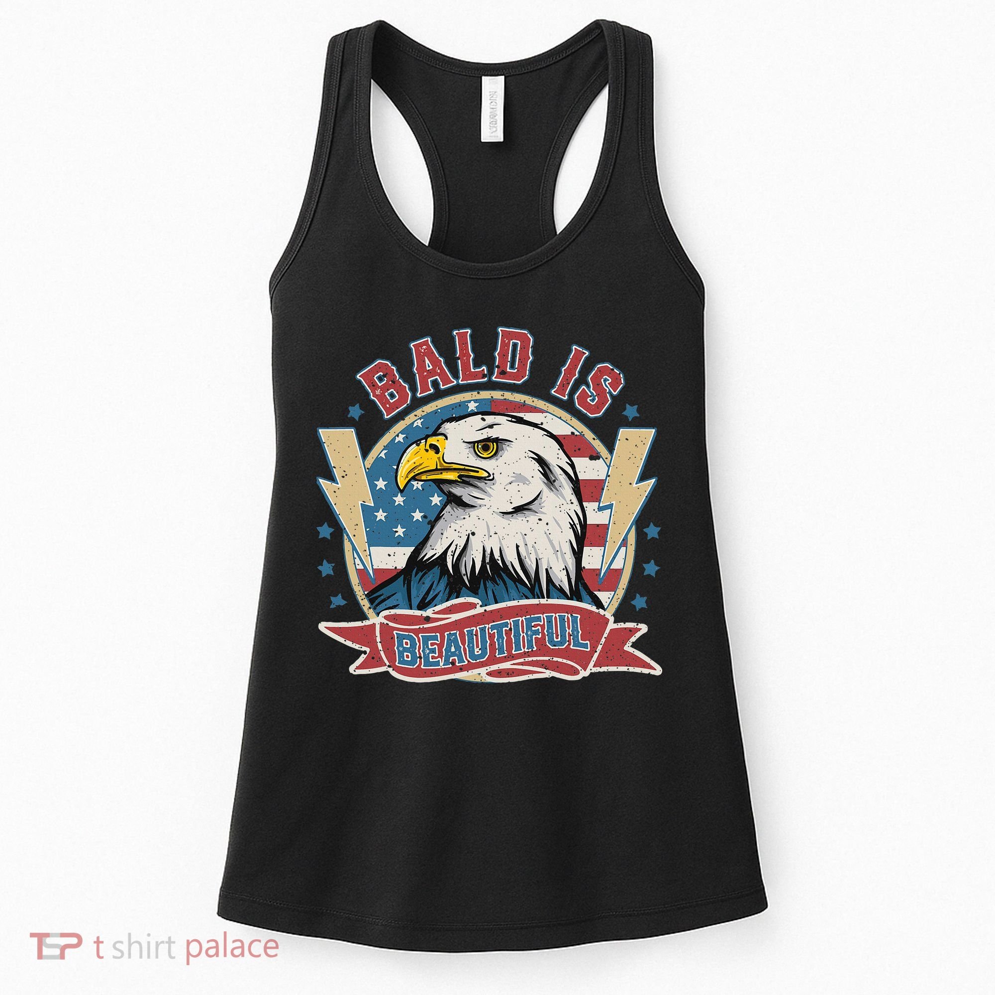 Bald Is Beautiful 4th Of July Independence Day Women's Tank Top