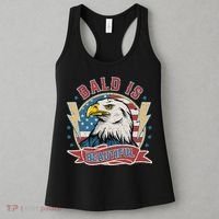 Bald Is Beautiful 4th Of July Independence Day Women's Tank Top thumb 3