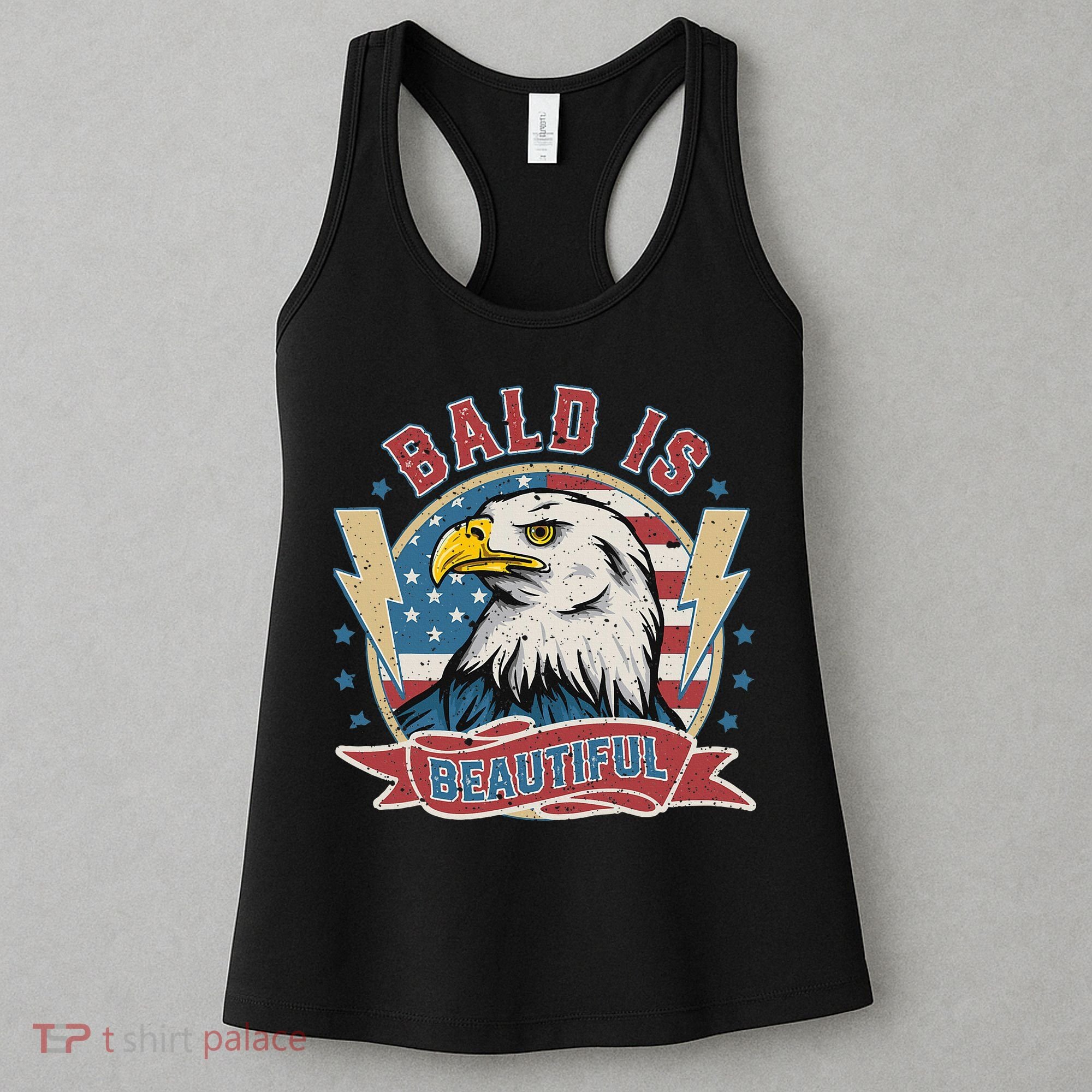 Bald Is Beautiful 4th Of July Independence Day Women's Tank Top